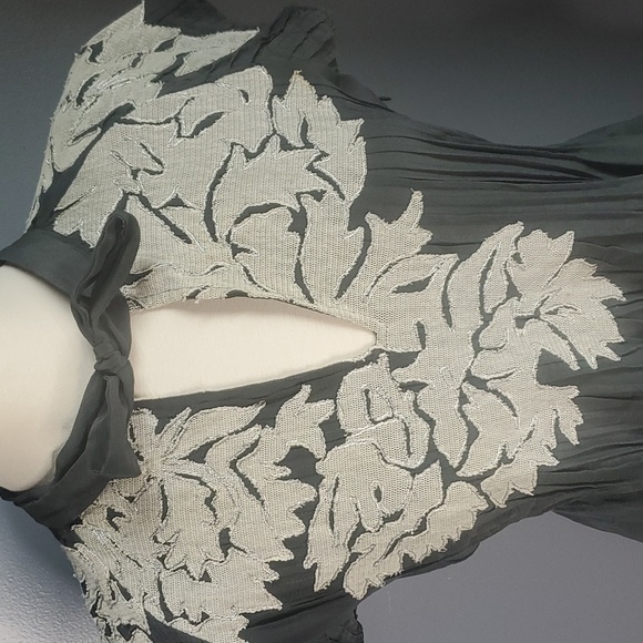 Project Alabama Anthropologie 100% Silk Vintage Look Top Blouse sz 8 - Picture 3 of 11